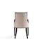 Manhattan Comfort Fifth Avenue Faux Leather and Velvet Dining Armchair in Tan and Walnut DC008AR-TN - alternate 5